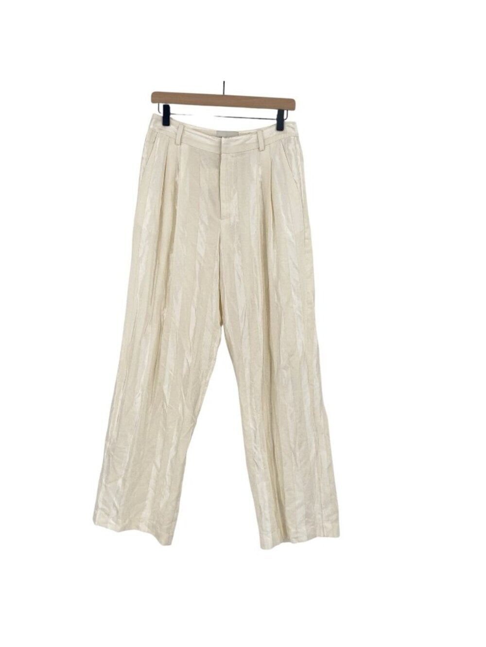 LOULOU STUDIO Siaro Viscose Blend Wide Leg Pants Women’s Size Small Cream Ivory